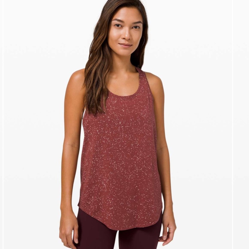 Lululemon Love Tank Pleated Tank Top Splatter Dye Savannah Style W1CFZS Size 10?
